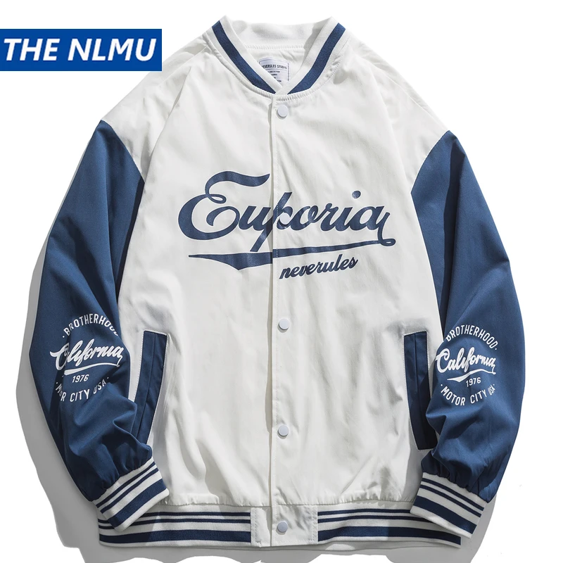

Hip Hop Baseball Jacket Men Letters Printed Varsity College Coat Mens Harajuku Casual Bomber Jacket Unisex High Street WY836