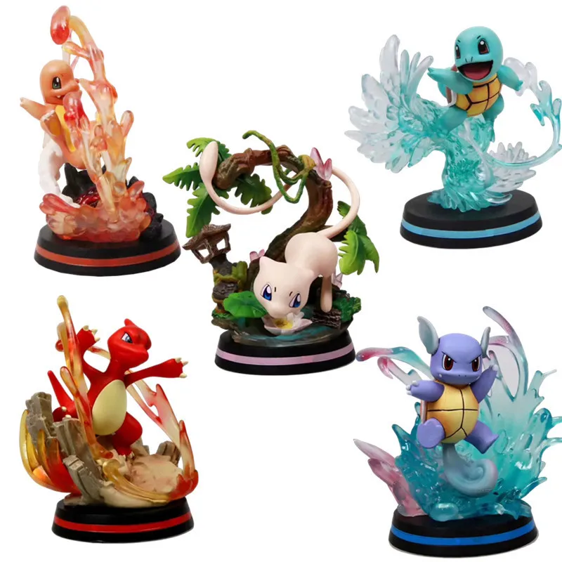 11 см Squirtle Charmander Charizard pkm Аниме Фигурки ПВХ модель для детей подарок|Игровые