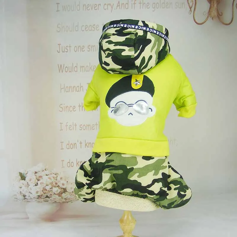 Камуфляжный комбинезон для собаки зимний пуховик теплое пальто одежда маленьких