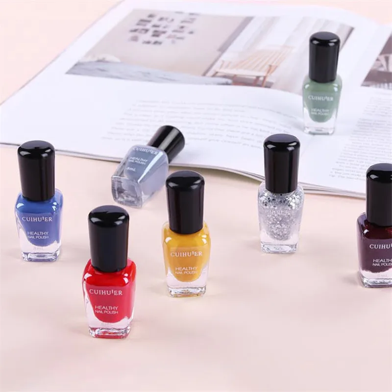 Новый 8 мл Лак для ногтей устойчивый на водной основе Быстросохнущий лак телесный