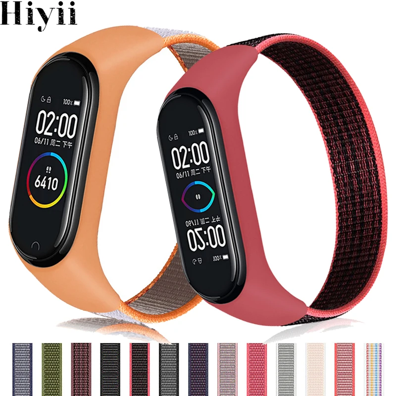 

Bracelet Strap For Mi band 4 5 6 miband 3 Nylon Sport Loop Wrist watchband+Case Pulsera Correa Xiaomi mi band 3 4 5 6 Braelet