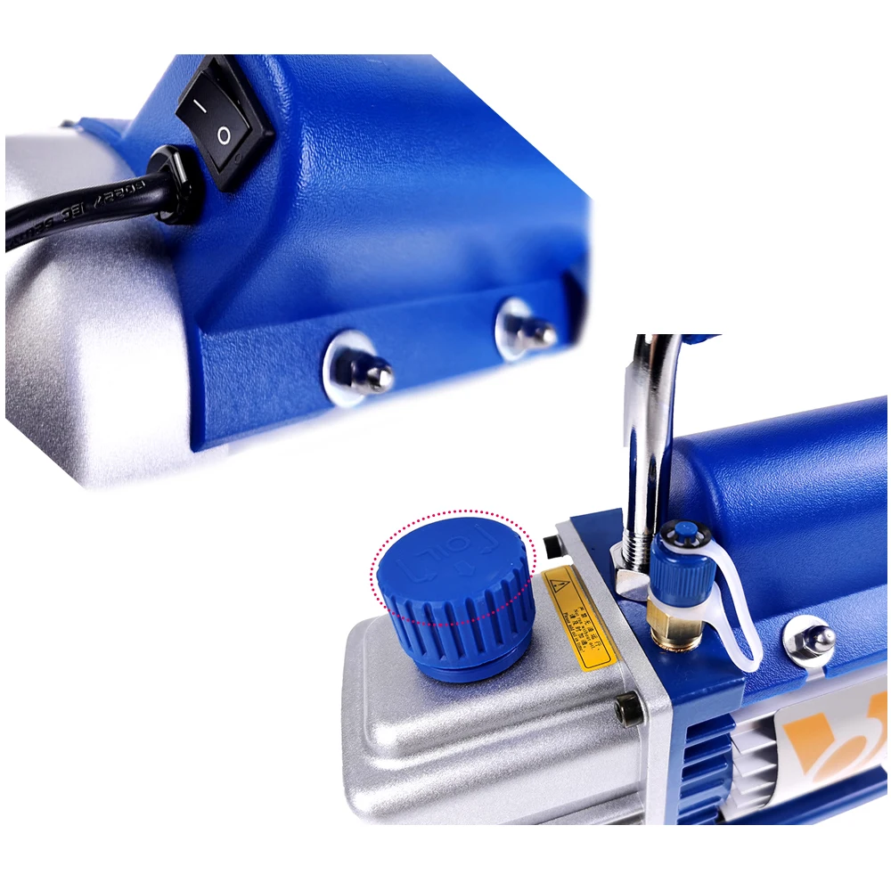 Rotary Vane Air Conditioner Refrigerator Pumping High Vacuum Vacuum Pump Air Inlet Thread 7-16”-20 FY-1H-N 1L Portable enlarge