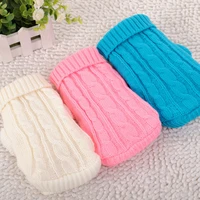 classic winter warm turtleneck dog sweater white pink pullover luxury pet clothing for small puppies cat paws short sleeve top