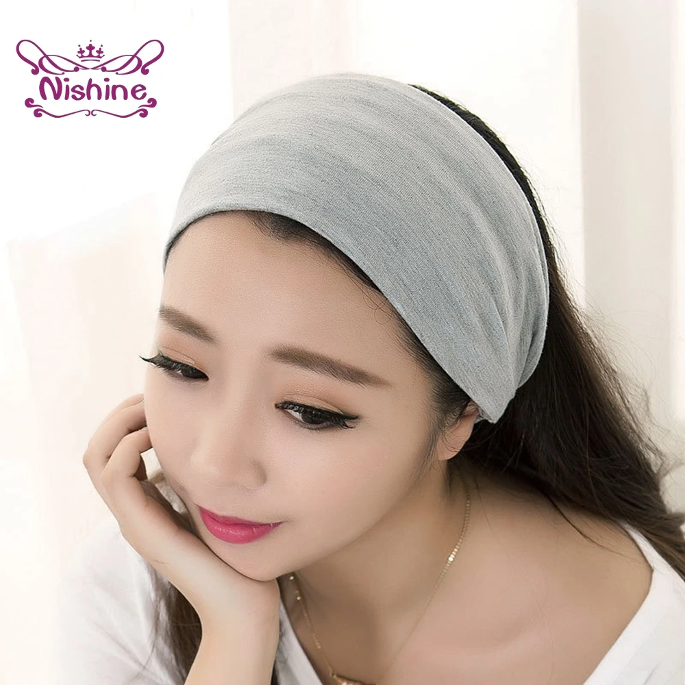 

1 PCS Women Solid Color Cotton Yoga Hairband Outdoor Fitness Sweat Absorbing Headband DIY Clothing Decoration Hair Accessories