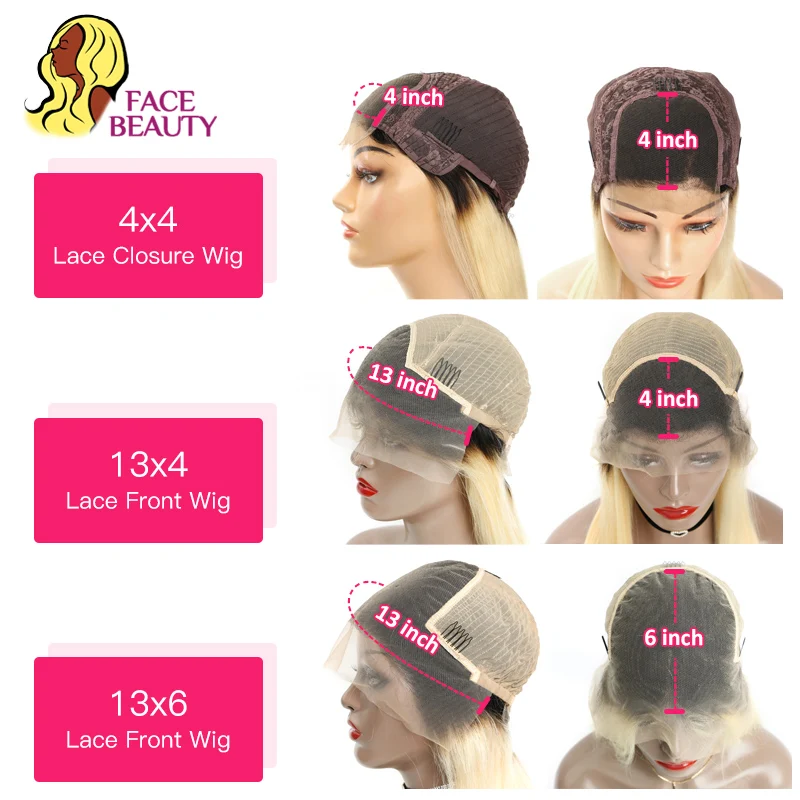 Facebeauty 1B 613 Омбре блонд Remy объемная волна перуанские кружевные передние парики