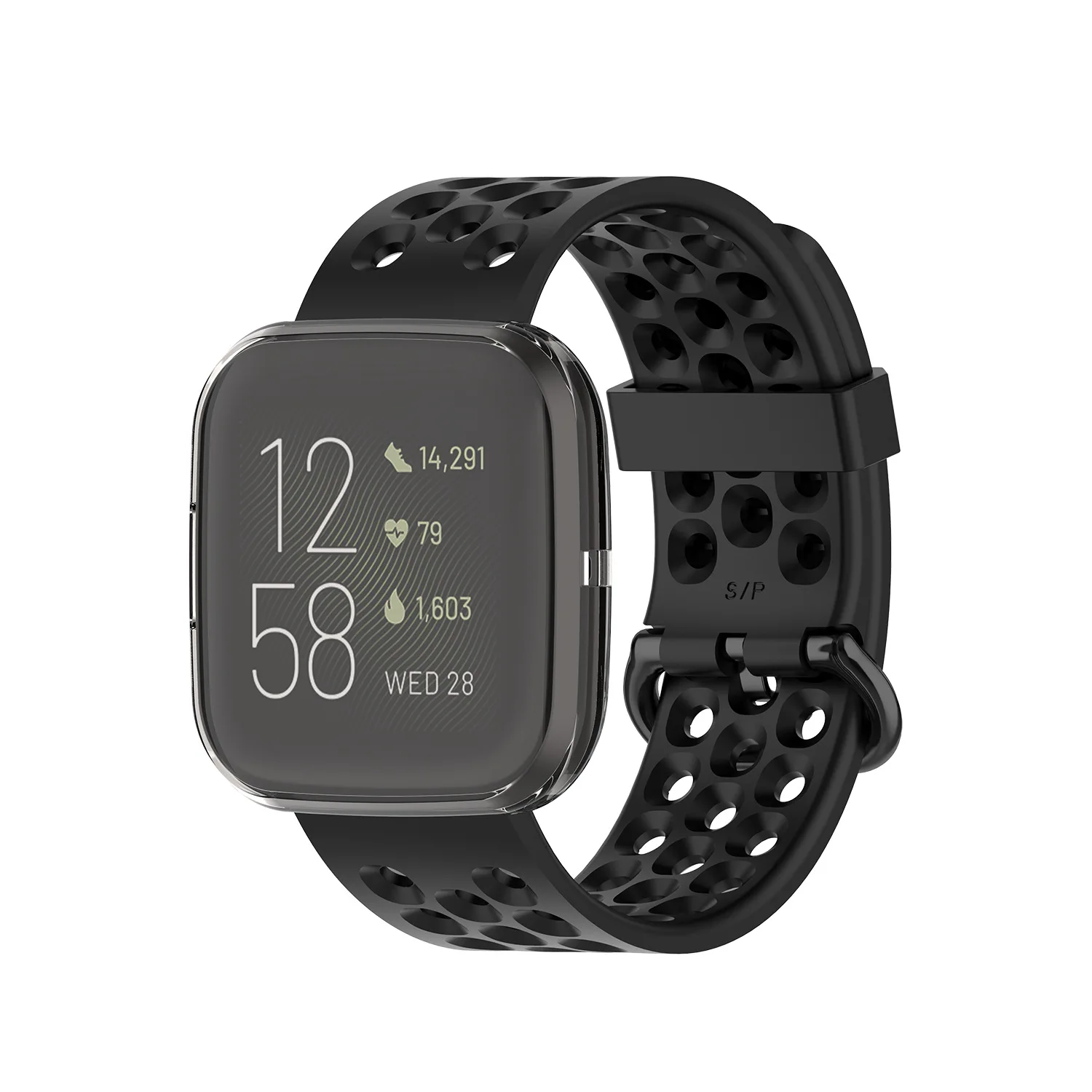 100 шт./лот прозрачный силикон чехол для Fitbit Versa 2 Смарт часы защитный чехол Сменные аксессуары ремешок для часов 6 цветов