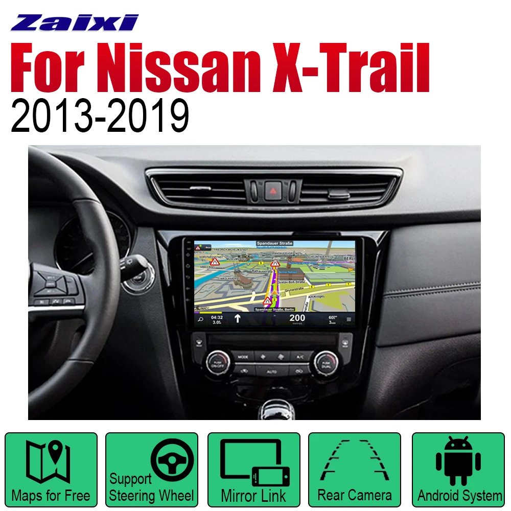 Автомагнитола ZaiXi 2 Din Android автомобильный плеер для Nissan X-Trail Qashqai Dualis Rouge 2013~ gps навигация Wifi карта мультимедиа