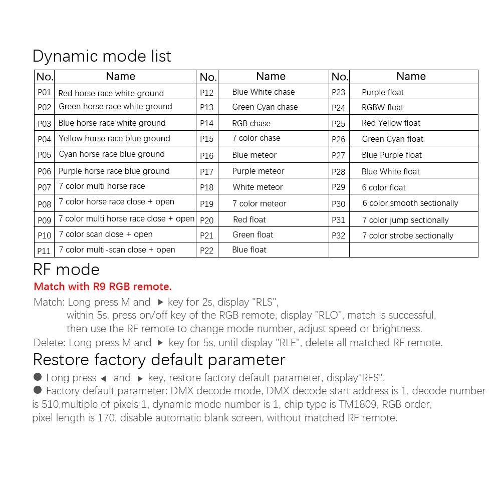 Преобразователь DMX512 в SPI декодер DMX 2 4G RF контроллер поддержка 6803/8806/2811/2812/2801 31 тип