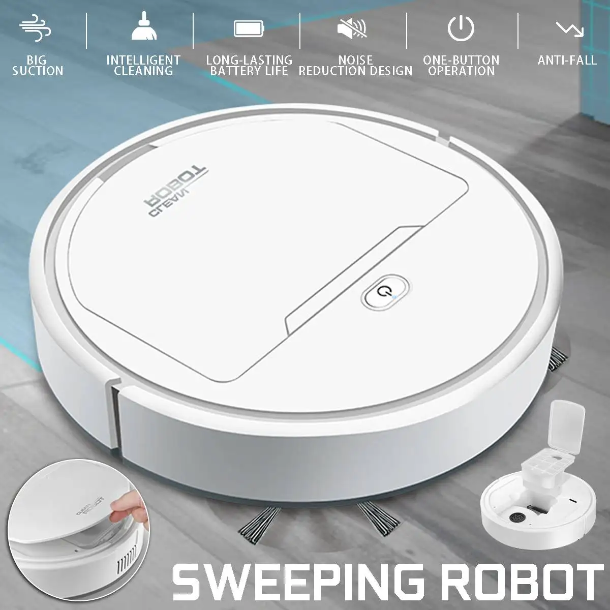 

Smart Robot Vacuum Cleaners 1800Pa Mute Multifunctional Auto Rechargeable Floor Sweeping Robot Dry Wet Vacuum Cleaning Machine