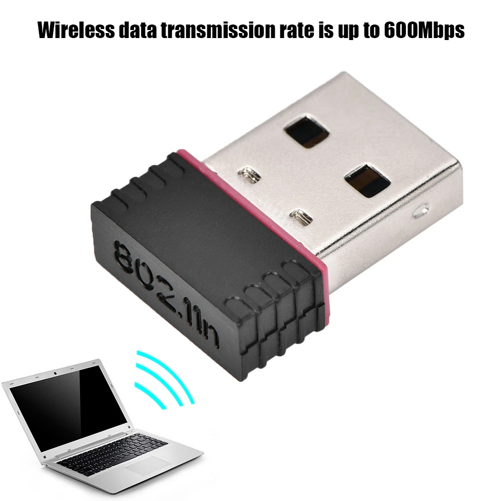 Мини USB беспроводной Wifi адаптер Сетевая карта 2 0 ключ 4 ГГц 600 Мбит/с Ethernet Lan Wi-Fi