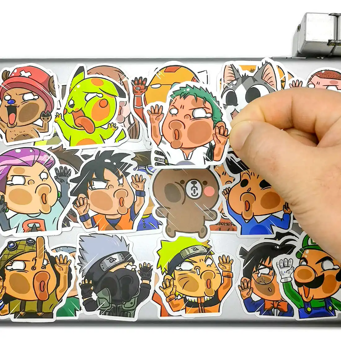 

50pcs Cartoon Avatar Face Hit Glass Cute Funny Anime Scrapbook Notebook Phone Laptop Guitar Luggage Skateboard Bike Car Stickers