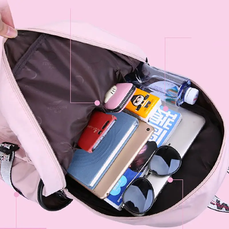 Новый ноутбук Для женщин рюкзак большой Ёмкость USB зарядка Порты и разъёмы для