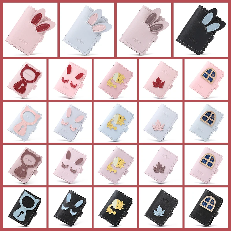 Женские милые заячьи ушки держатель для карт мини маленький многофункциональный