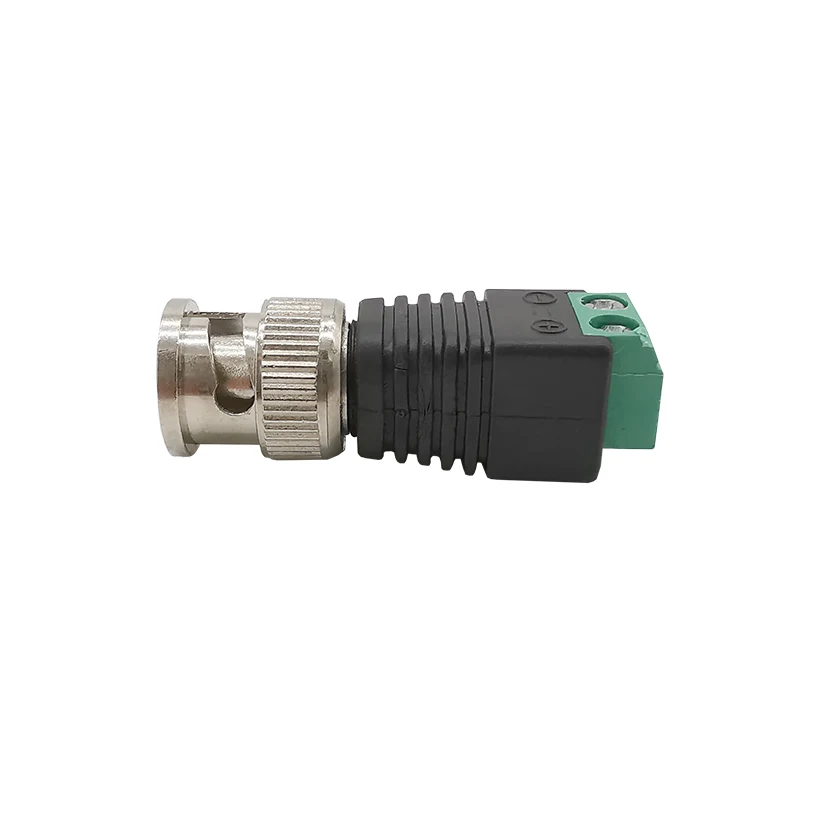 Зеленый BNC штекер коаксиальный кабель адаптер Коаксиальный CAT5 к коаксиальному