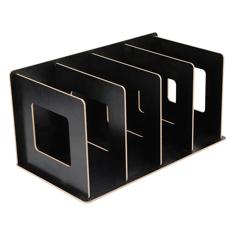 

Detachable Wooden 4 Sections Storage Rack Box Board DIY CD DVD Stand