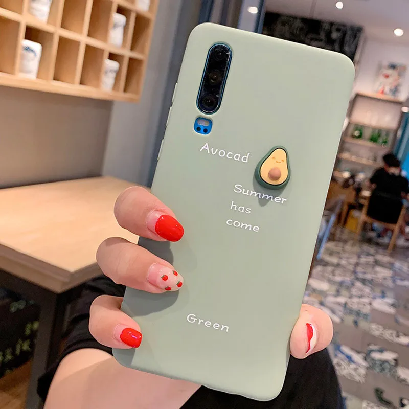 Чехол для телефона iPWSOO с объемным мультяшным изображением авокадо Huawei P30 Pro P20 Mate 20