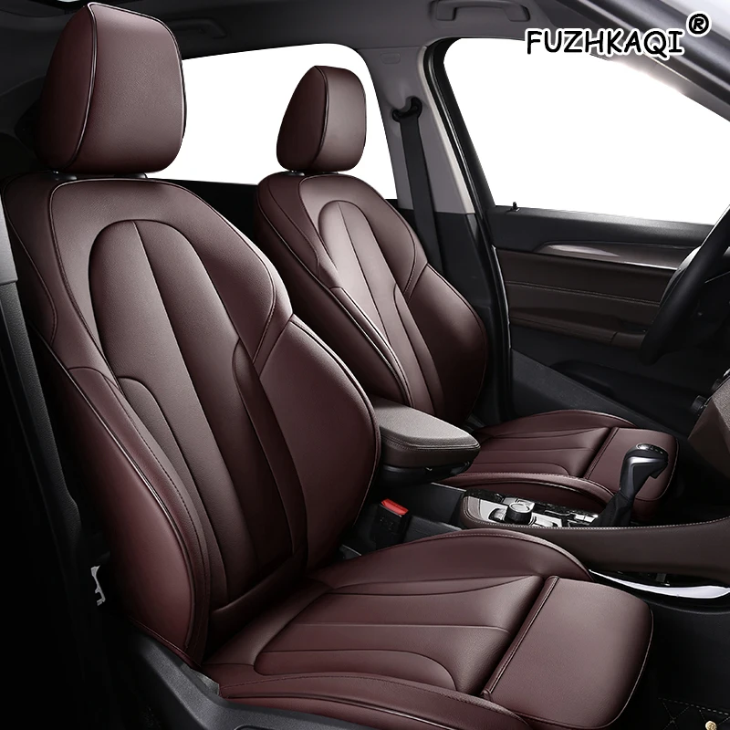 FUZHKAQI сделать пользовательские кожаные чехлы для автомобильных сидений Набор VW T