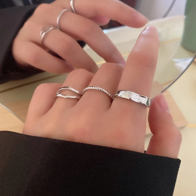 

Набор женских геометрических колец в стиле панк, 3 шт.