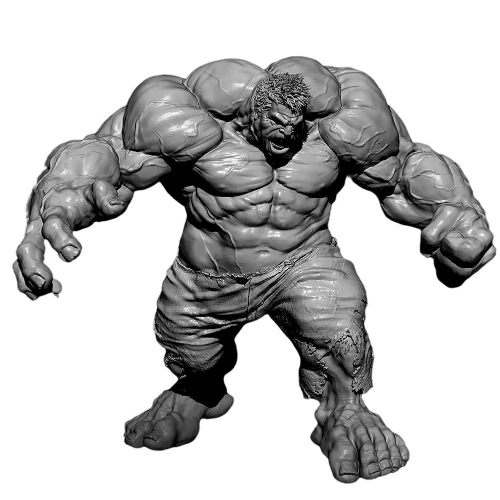 

H105mm 1/18 Angry Giant Soldier White Model Kits Home Decor Epoxy Resin DIY Assembly Self-assembled Warrior Figure Toy TD-2643