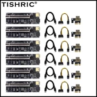 Переходник TISHRIC PCIE 009s Plus Pci-e 16x, Райзер с USB 3,0 SATA на 6 контактов, кабель Райзер для видеокарты для майнинга BTC, 50 шт.