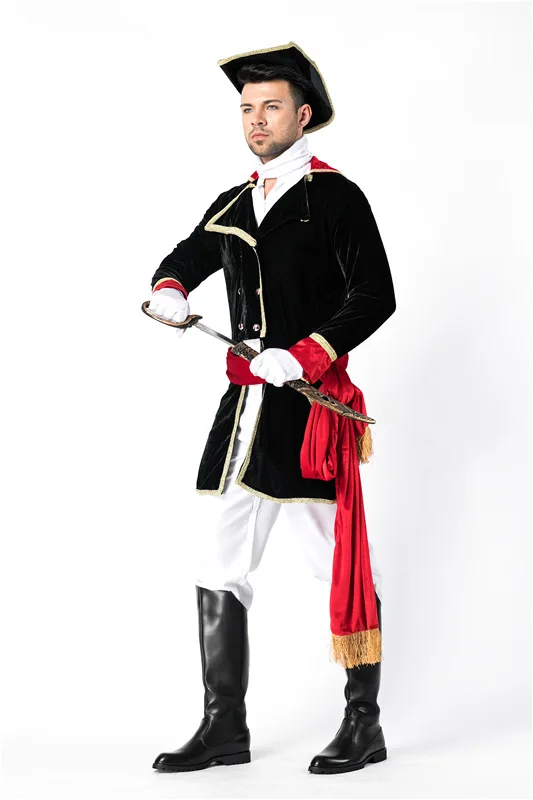 

Adult Cosplay Men's Performance Costume Medieval Knight King Soldier Officer Halloween Costume Pirate Costume