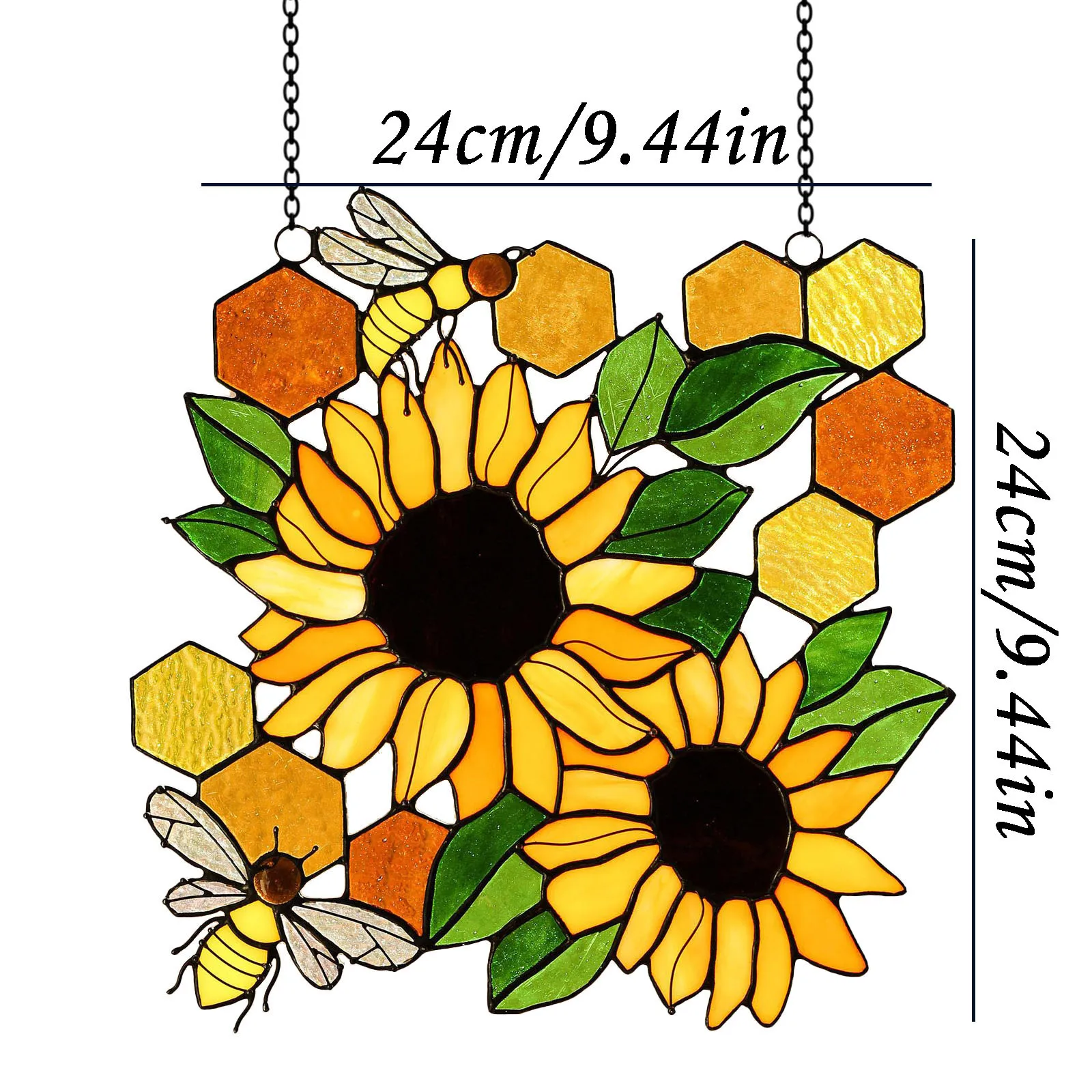 

Spring Happy Bee's Day Hanging Sign Indoor Outdoor Door Hanging Pendant Shiny honeycomb Room Home Decor Spring Decoration 2021