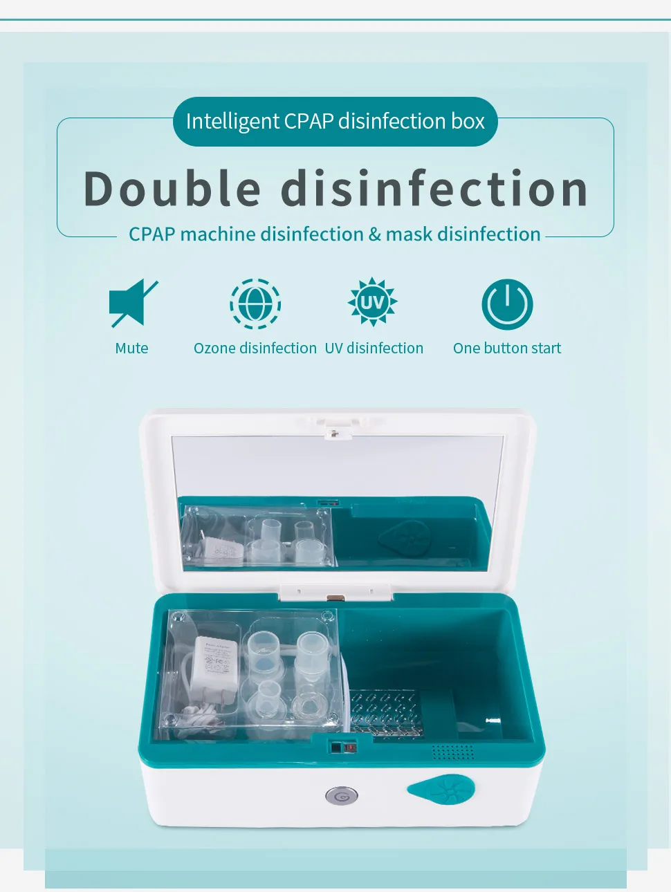 CPAP очиститель и дезинфицирующее средство CPAP очиститель поставки озона бесплатно УФ для CPAP маска и воздушные трубки машина трубка респиратор