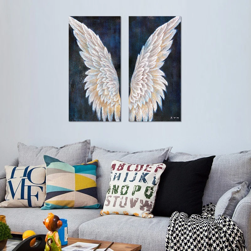 

Canvas Painting White Wings Poster Wall Art Pictures for Living Room Print No Frame Home Decor