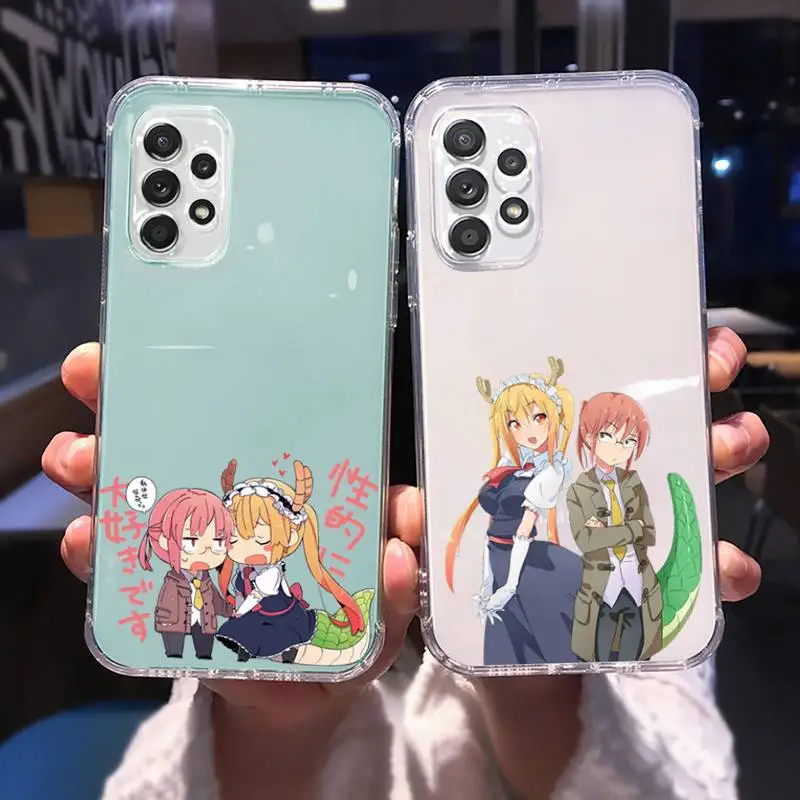 

Kobayashi-San Chi No Maid Dragon Phone Case For Samsung A 51 50 52 12 21s 31 40 70 71 note S 20 10 21 ultra plus fe clear case