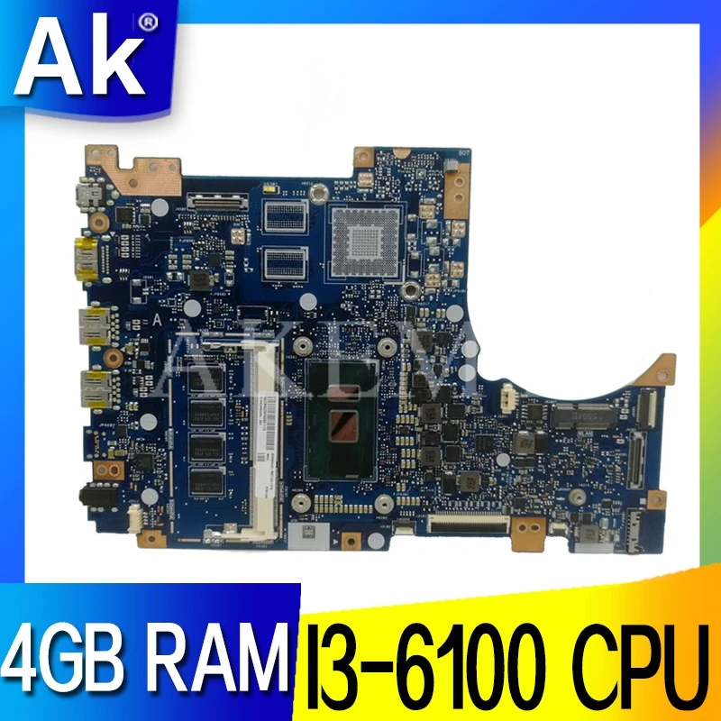 Novo!!!! para For Asus Computador Portátil Placa-mãe Mainboard 100% Testado I3-6100 Cpu 4gb Ram Tp301u Tp301ua Tp301uj