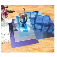 a4 250gsm 24sheets blue collection hight grade mirror gloss craft paper cardstock party gift card decor diy scrapbooking pack