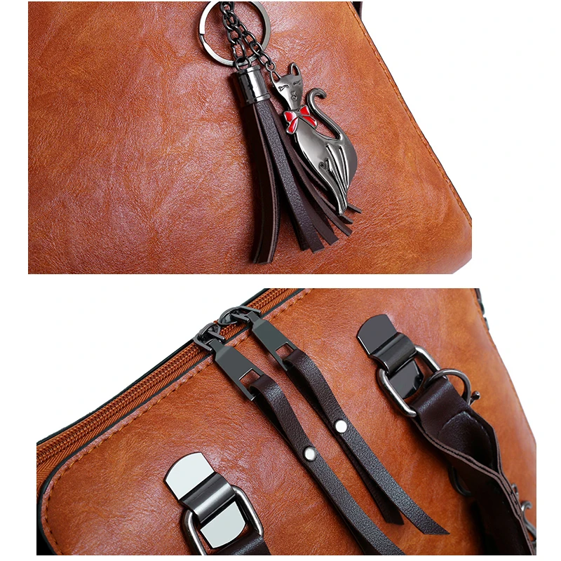 Сумка на плечо Sisjuly из искусственной кожи с кисточками 4 шт.|Сумки ручками| |