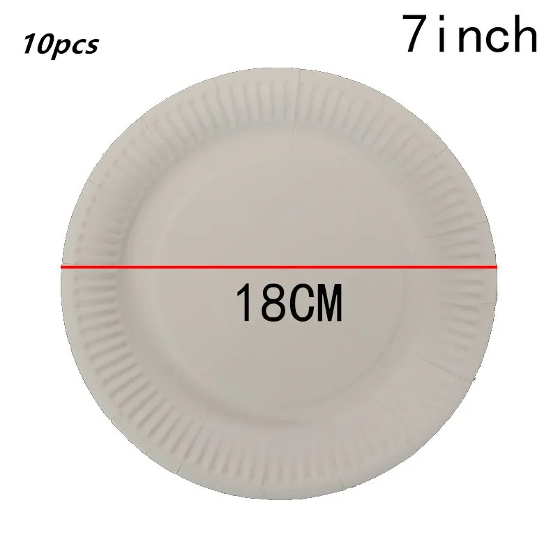 10pcs plate 10 шт./лот одноразовая посуда сплошной по производству бумажных тарелок зеленый соломы на день рождения Рождественский Свадебный декор детский душ вечерние поставки - Цвет: 10pcs plate
