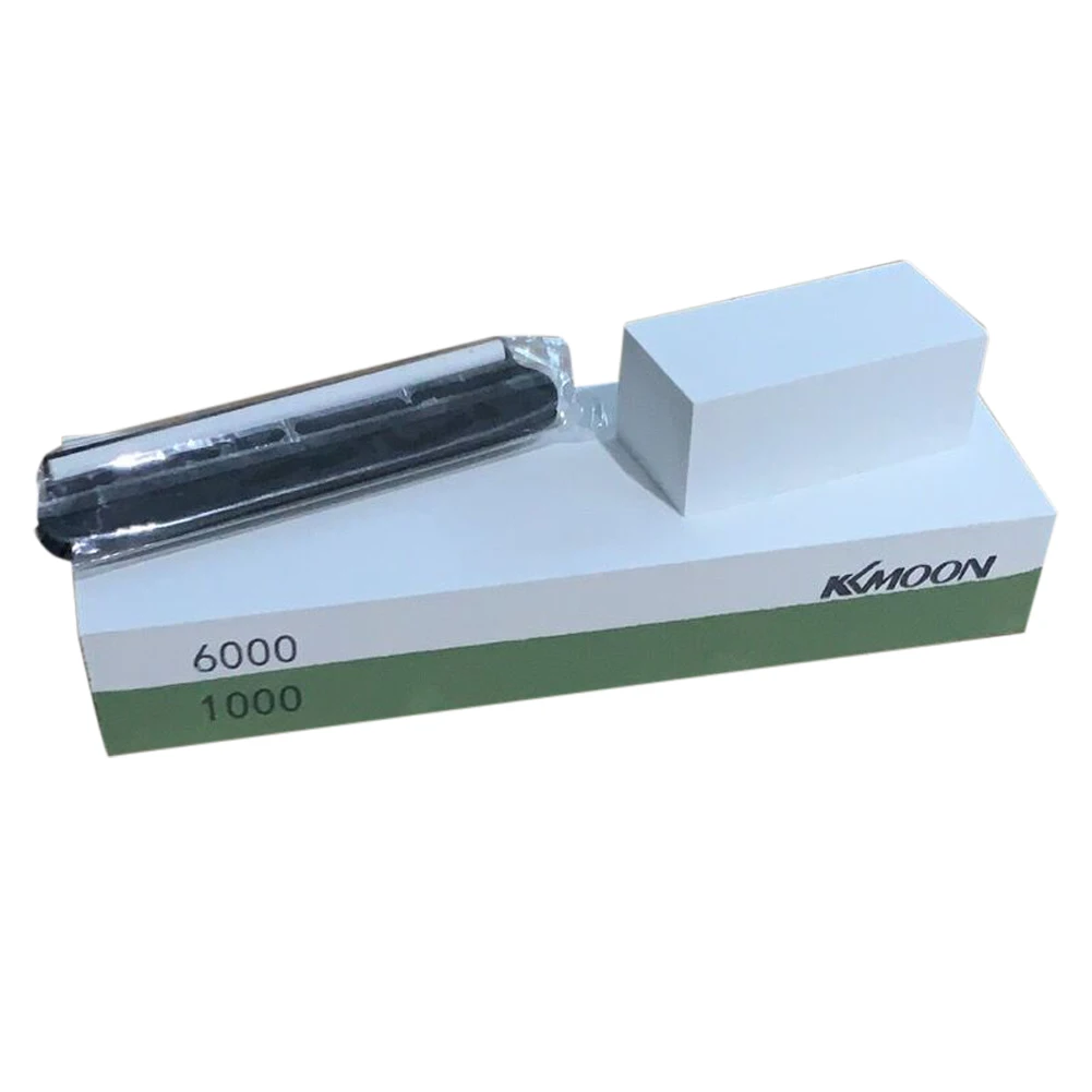 

1000#/6000# Premium Whetstone Cut Sharpening Stone Set Sharpener for All Blade Non Slip Base Cutter Sharpener