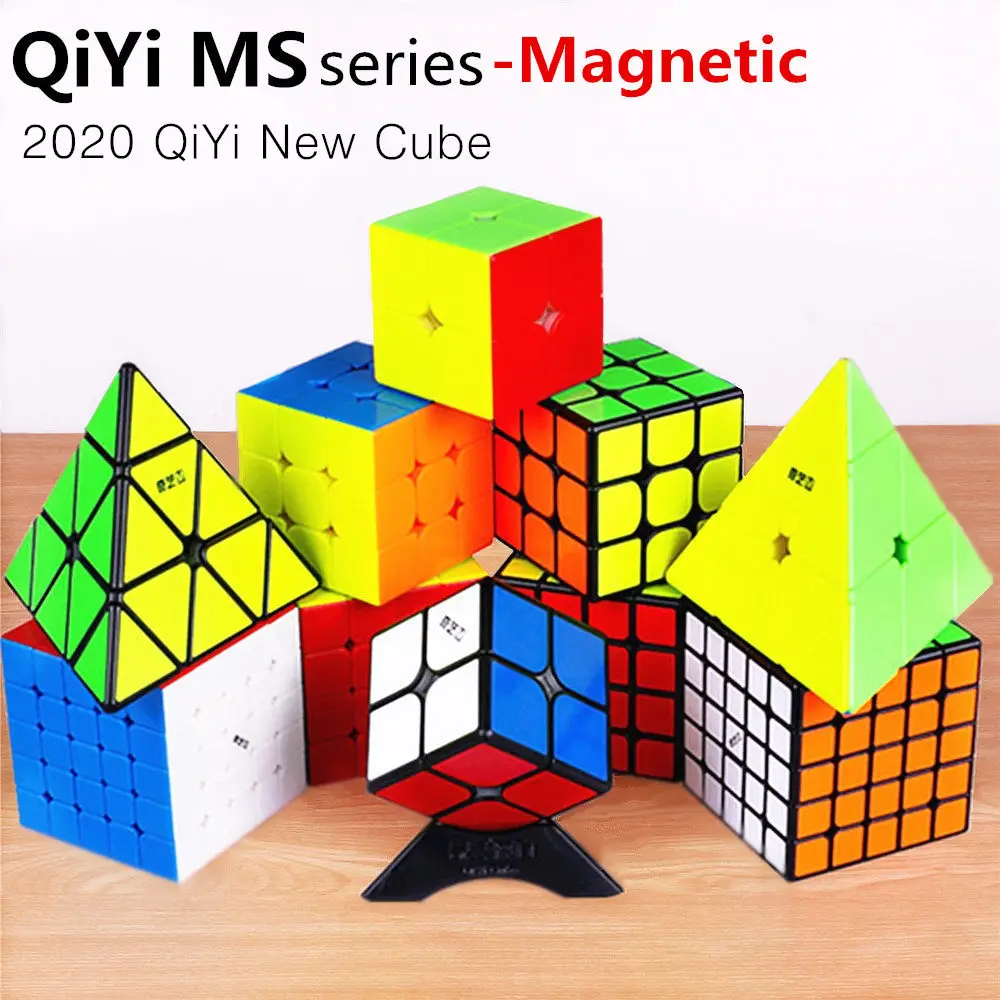 Qiyi MS серия Магнитный 2x2 3x3 4x4 5x5 Mofangge магический куб неподвижные скрученные магниты