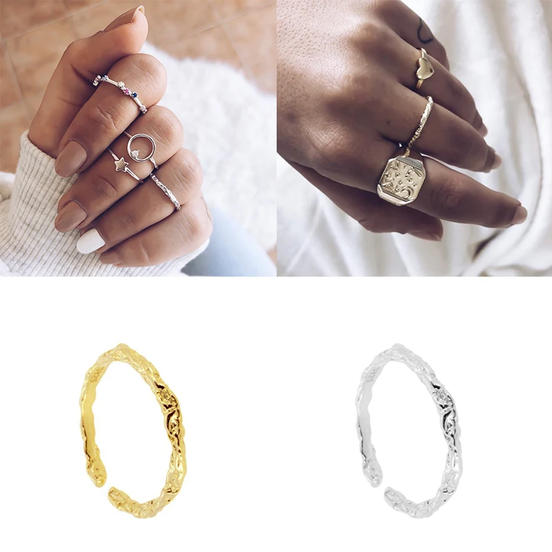 Минималистичное кольцо ROXI из серебра с нестандартной искусственной кожей