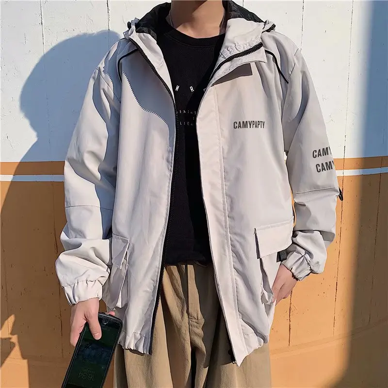 Мужская куртка для работы; Сезон весна-осень; Корейская версия тренда; Осенняя куртка; Свободная Красивая повседневная куртка