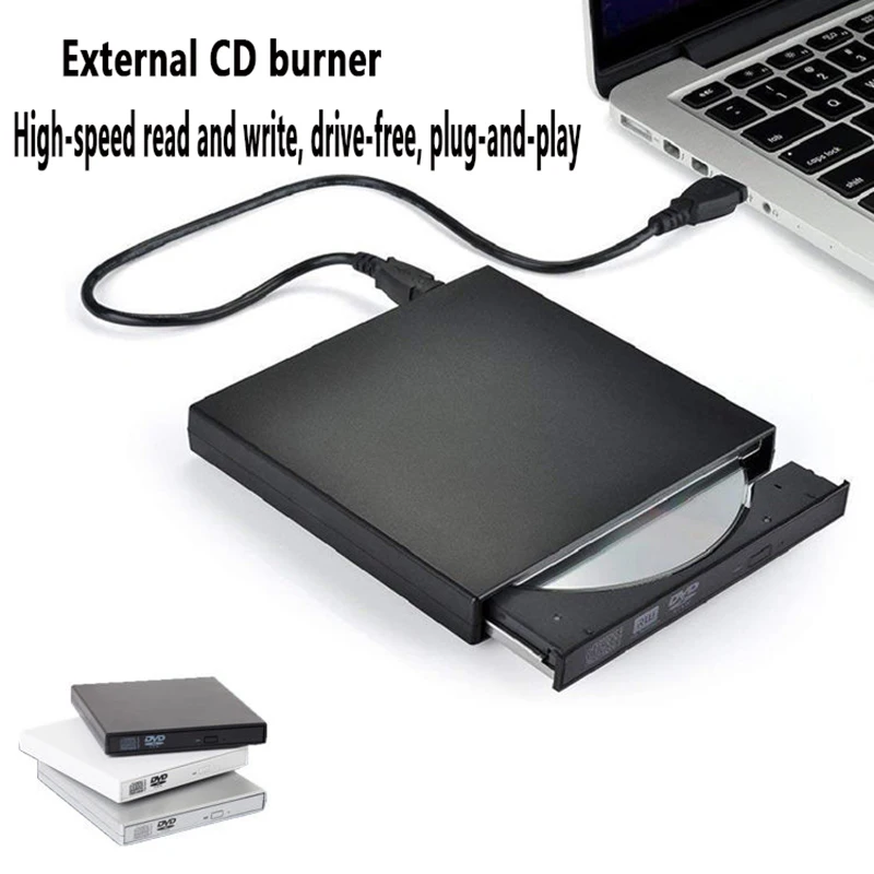 

External Optical Drive USB 2.0 DVD/CD Player DVD-Rom For Mac Windows xp 7 8 10,Ultra Notebook PC Desktop Computer