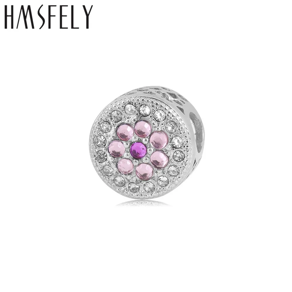 HMSFELY Европейский Шарм с украшением в виде кристаллов бусины для самостоятельного