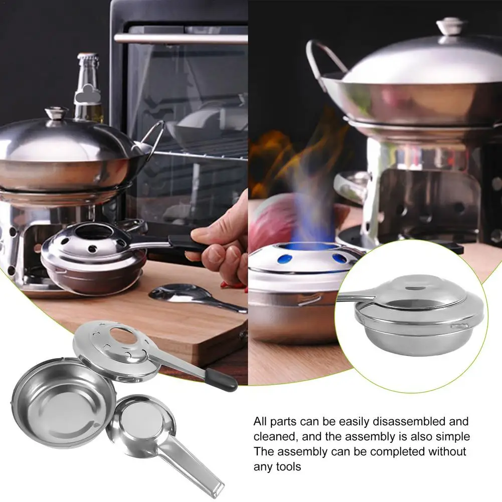 

Stainless Steel Mini Portable Outdoor Backpacking Camping Alcohol Stove Spirit Burner with Adjusting Handle