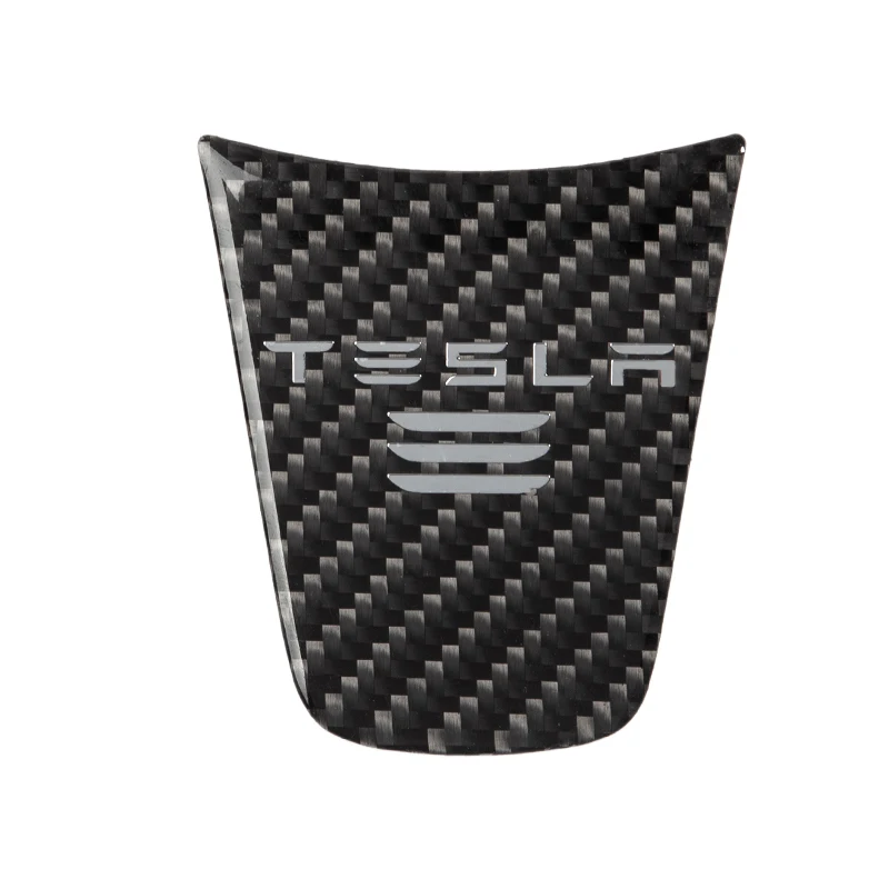 

Carbon Fiber Steering Wheel Cover For Tesla Model 3 Y Car Accessories Interior Decoration Protector Patch Three Car Stickers
