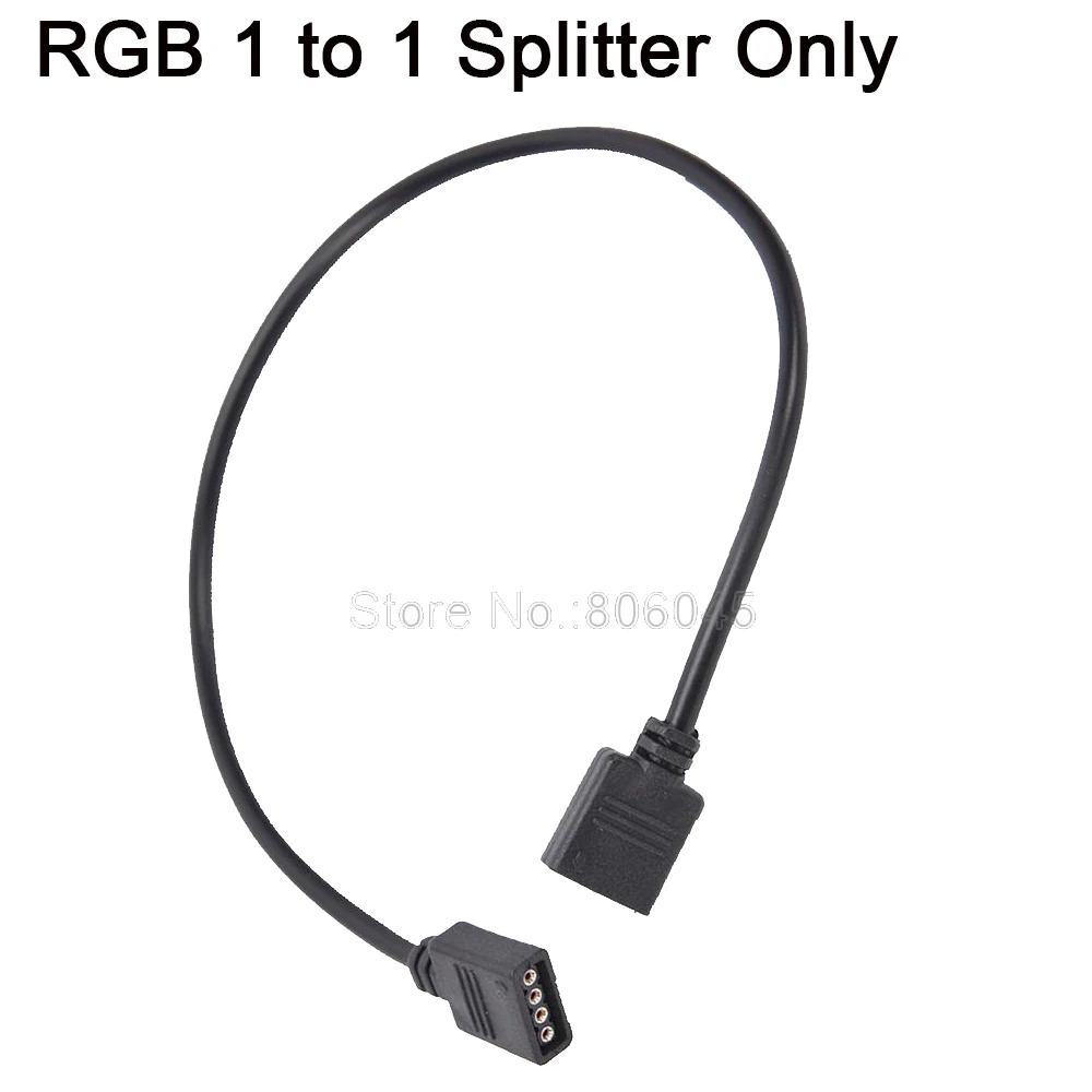 4Pin RGB сплиттер соединитель черный кабель от 1 до 1 2 3 4 5 Женский разветвитель удлинитель для 5050 RGB светодиодные полосы света - Цвет: 1 to 1