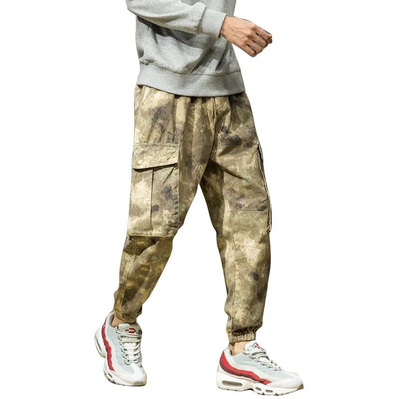 

Men's Casual Oversize Pants Thin Thick Plus Velvet Desert Camouflage Overalls Loose Feet Trendy Tactical Pants Clothing 5XL