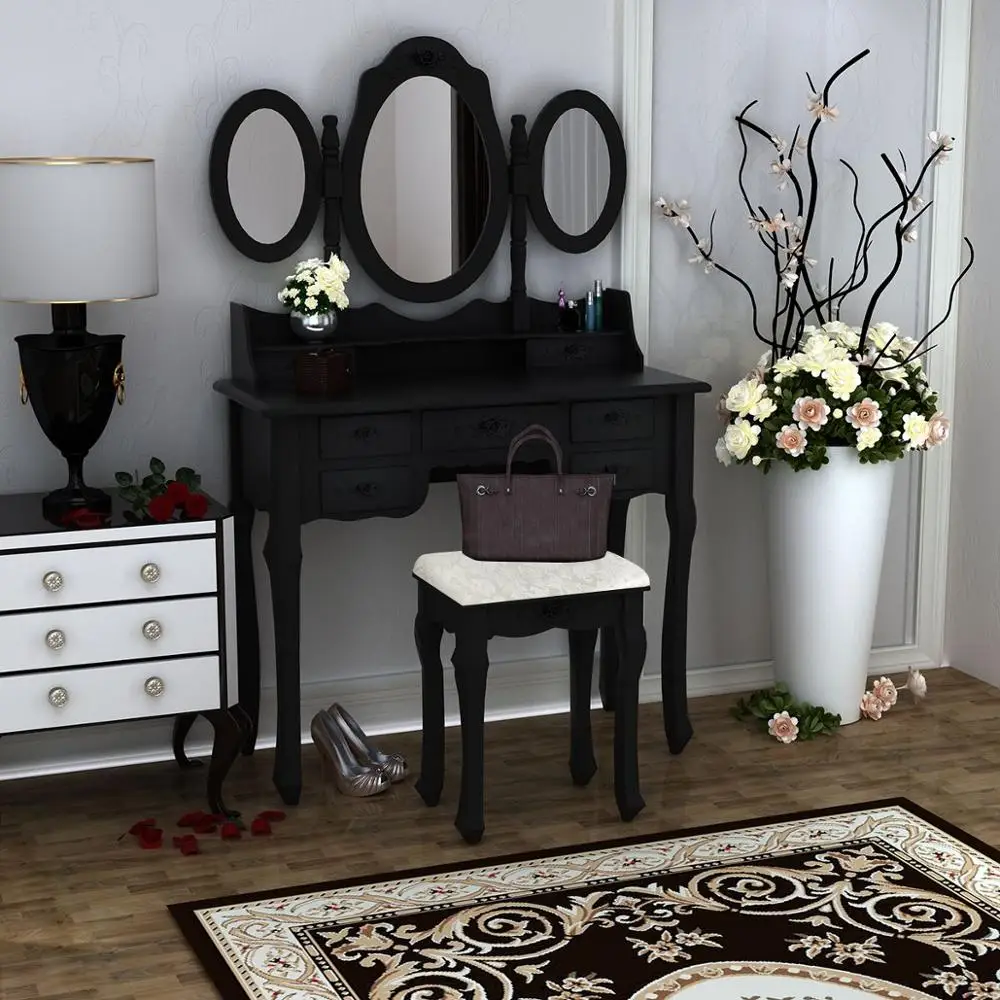 Мебель для дома туалетный столик макияжа с табуретом регулируемые зеркала