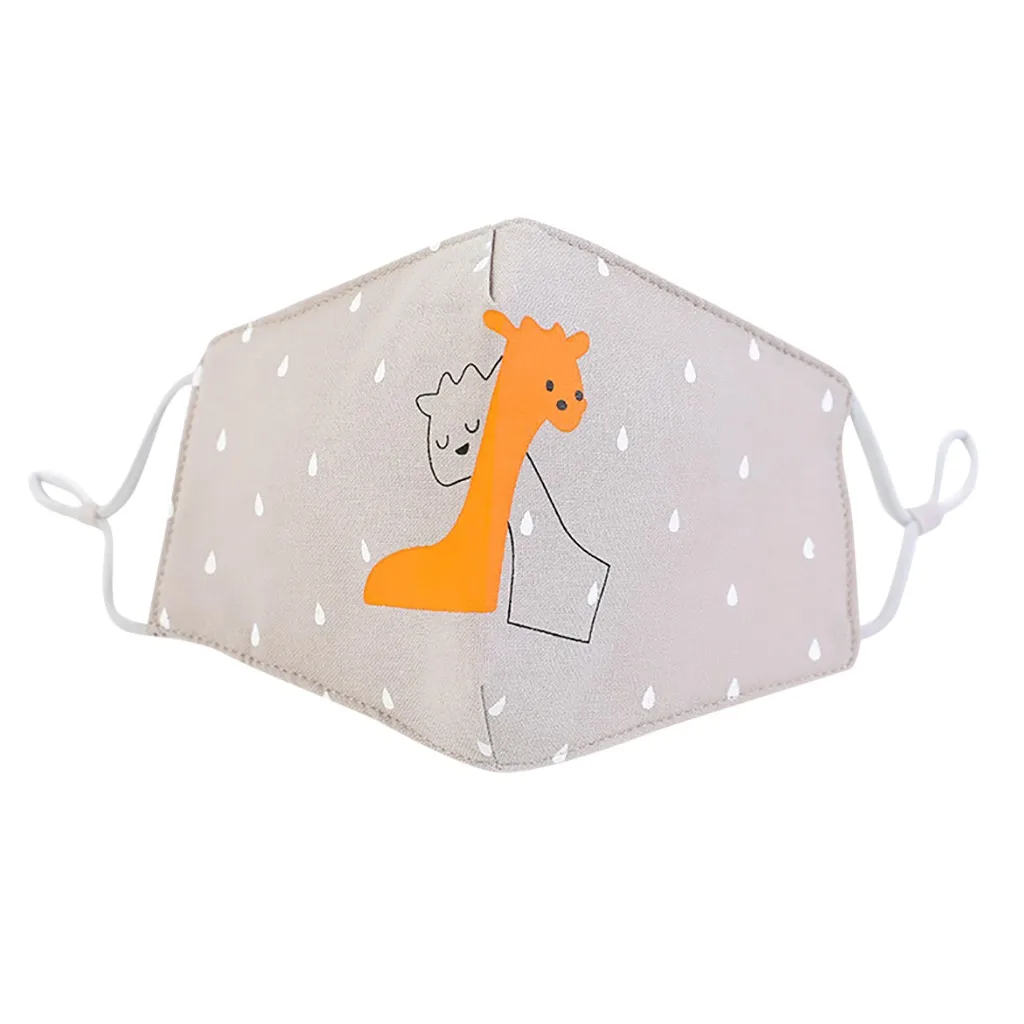 Мультяшные маски для детей мальчиков и девочек многоразовые моющиеся кавайные