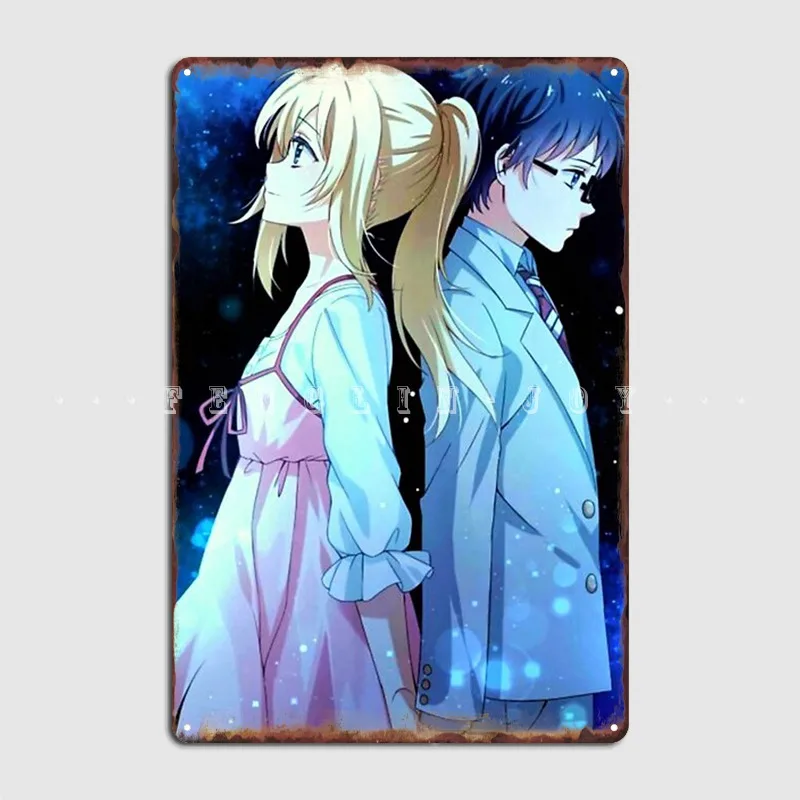 

Your Lie In April Metal Plaque Poster Club Party Club Bar Retro Plaques Tin Sign Posters