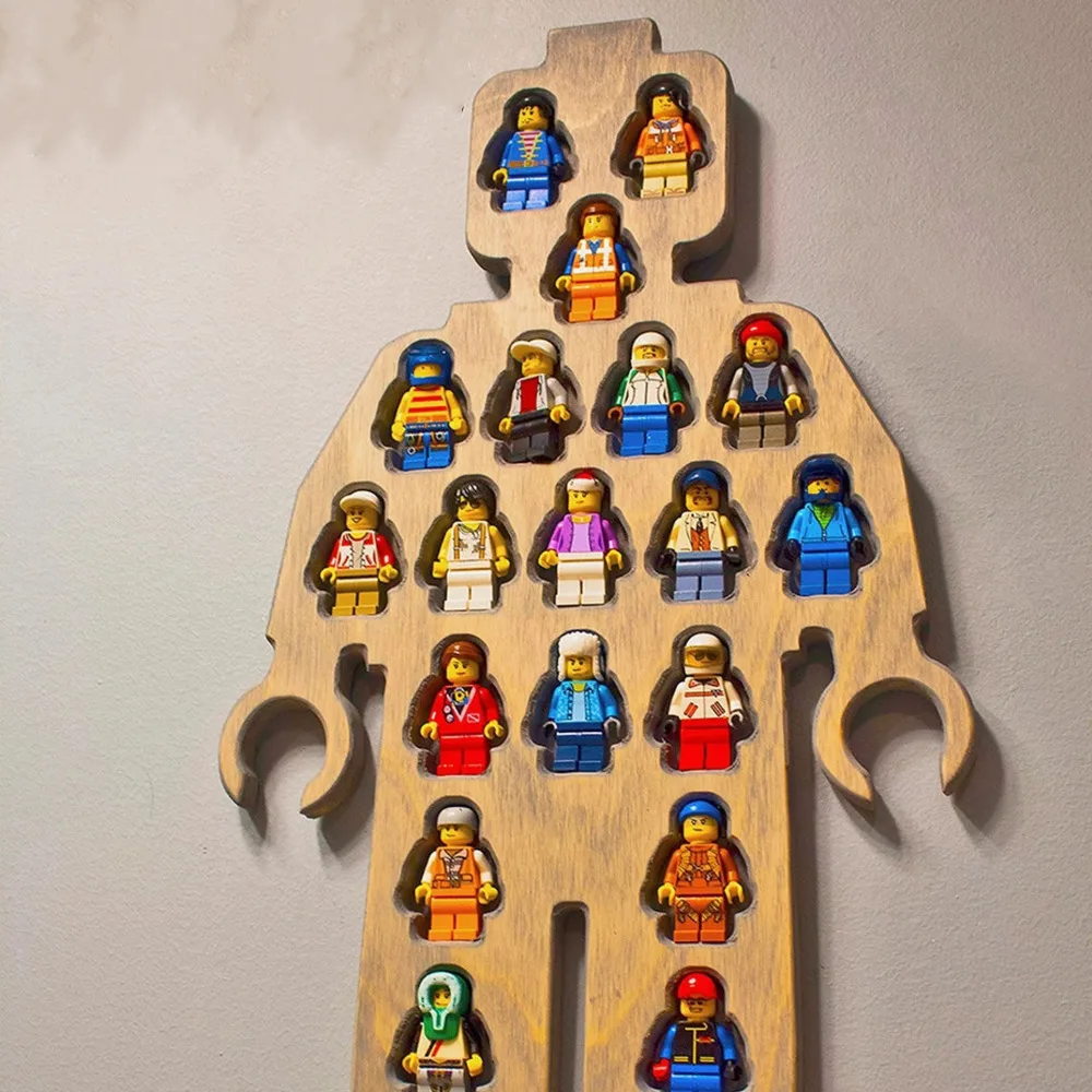Estante de madera para almacenamiento de juguetes, estanter&iacute;a de pared para guarder&iacute;a, dormitorio de ni&ntilde;os, Robot, regalo de Navidad-4