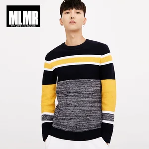 JackJones Мужской осенне-зимний полосатый цветной свитер-пуловер  218324518