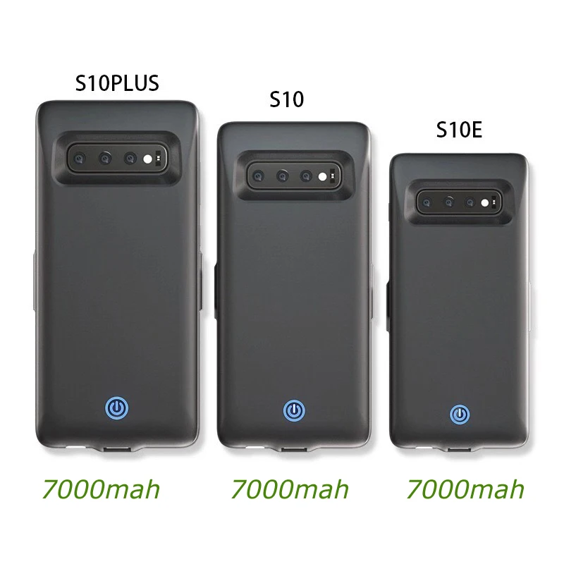 Черные чехлы для зарядного устройства Samsung Galaxy S10 S10e чехол Plus 7000 мАч быстрой