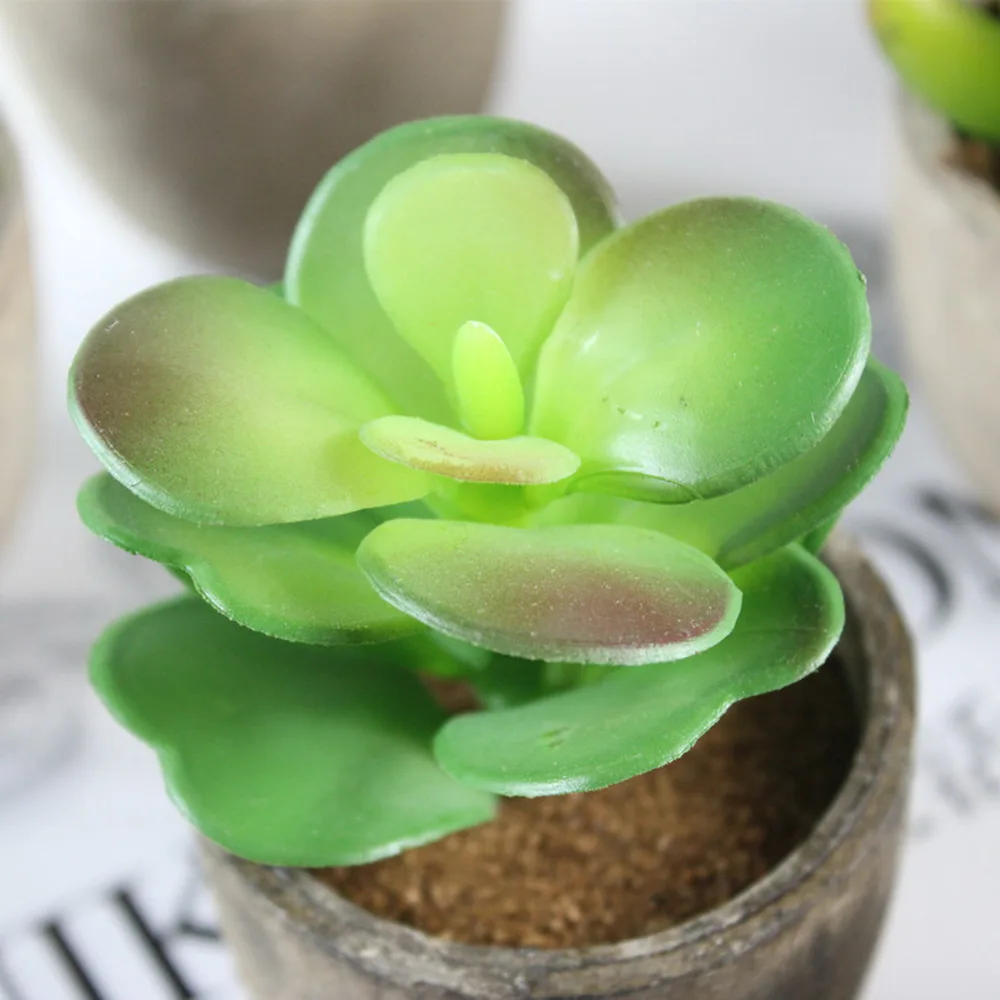 Мин искусственный в горшке суккуленты бонсай набор поддельные цветочные вазы